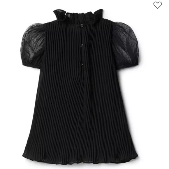 NWT Janie & Jack Pleated Puff Sleeve Dress - Picture 2 of 3
